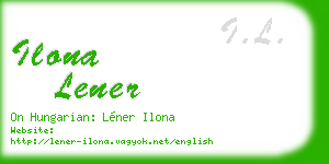 ilona lener business card